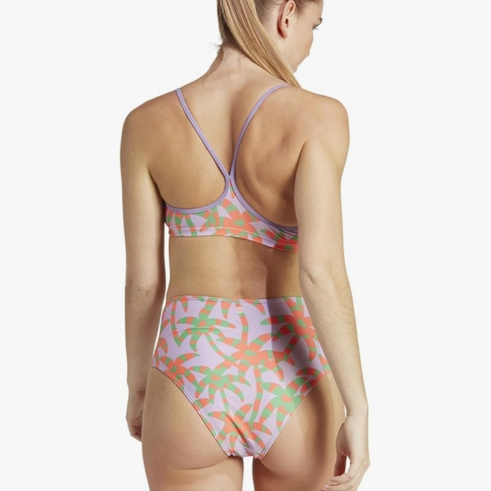 Adidas Farm Rio Bikini Purple Lime Burst High Waist Women's Size Medium - Picture 14 of 14